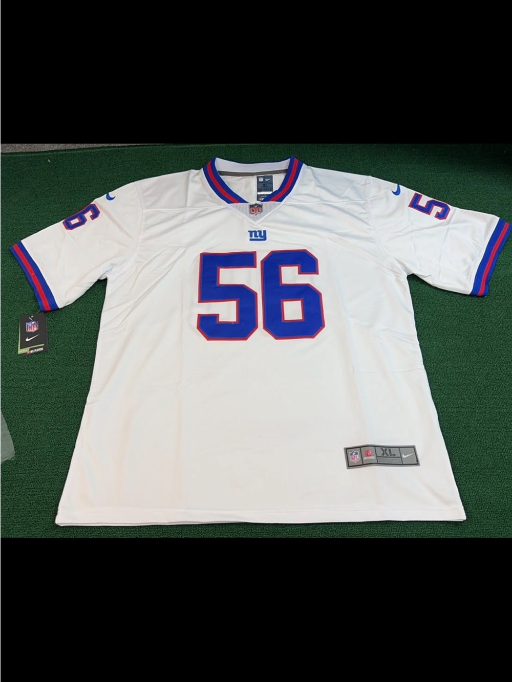 NY GIANTS LAWRENCE TAYLOR “LT” Nike White Football Jersey XL